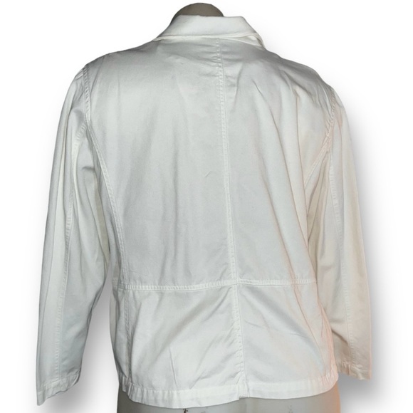 RALPH LAUREN Jeans Company White Denim Peplum Blazer Jacket Plus 3X - Picture 4 of 7